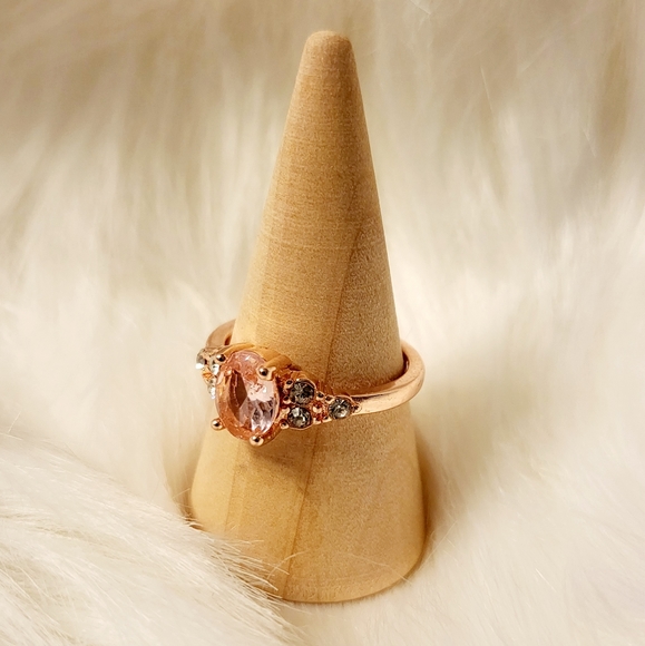 NWOT 14k Rose Gold Plated Zircon Promise Ring - Picture 4 of 5